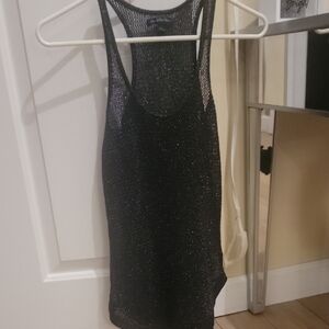 American Eagle Outfitters Black Sparkle Tank Top. Xs